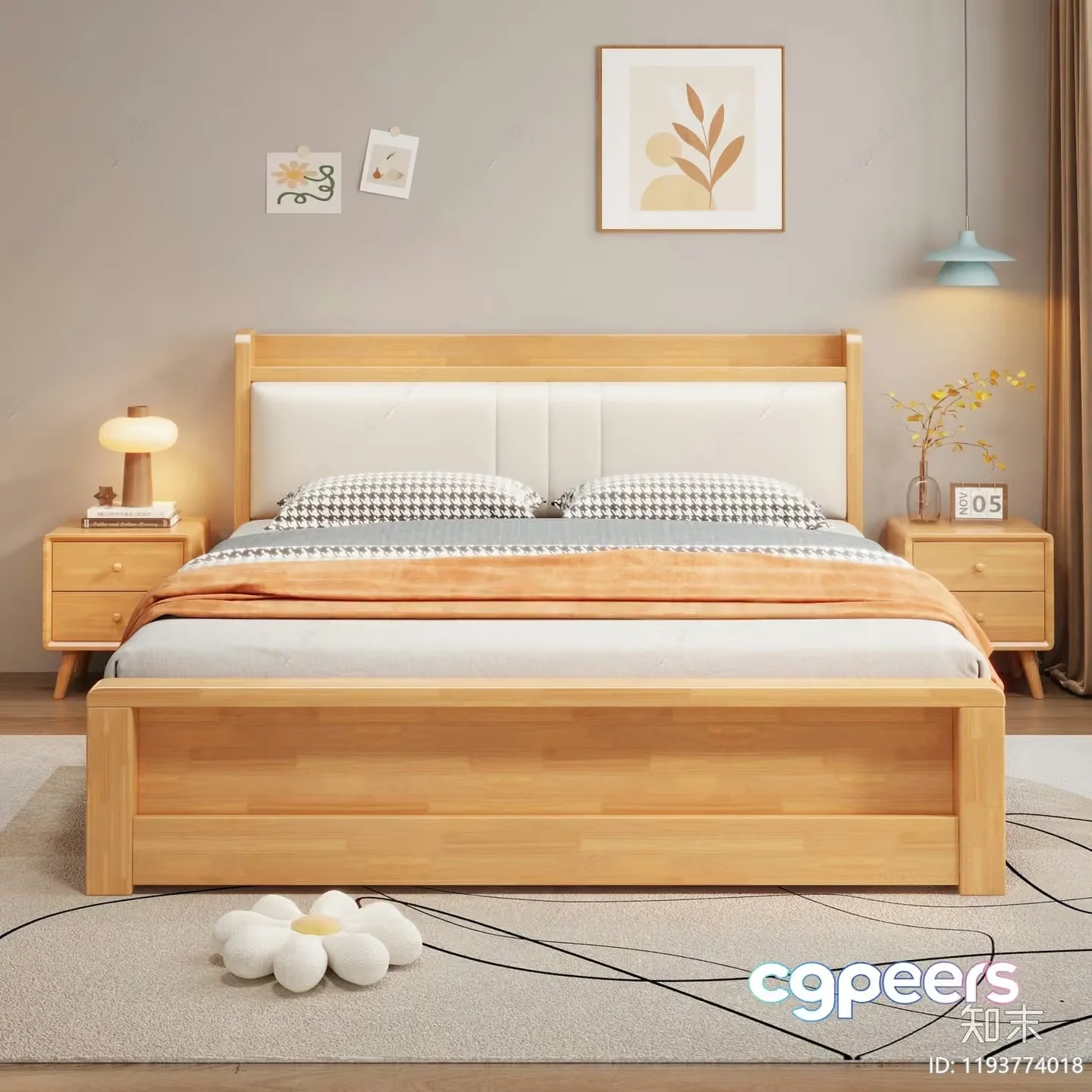 Cozy Bedroom 3D Model – 2128 – VRAY Render