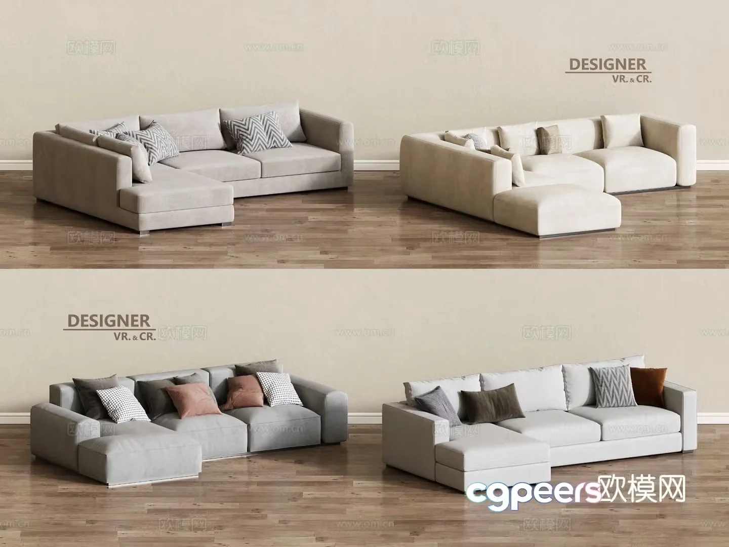 Three seater sofa corner sofa 3d model
