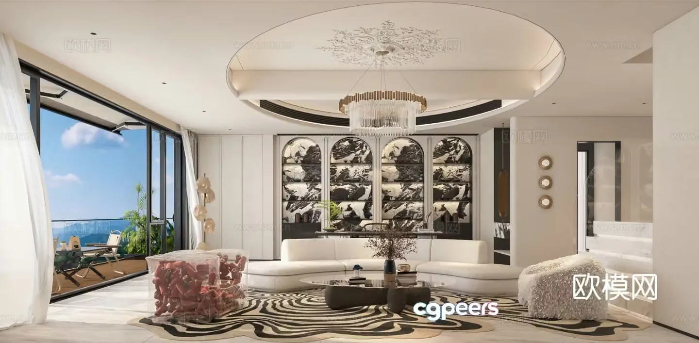 French living room 3d model