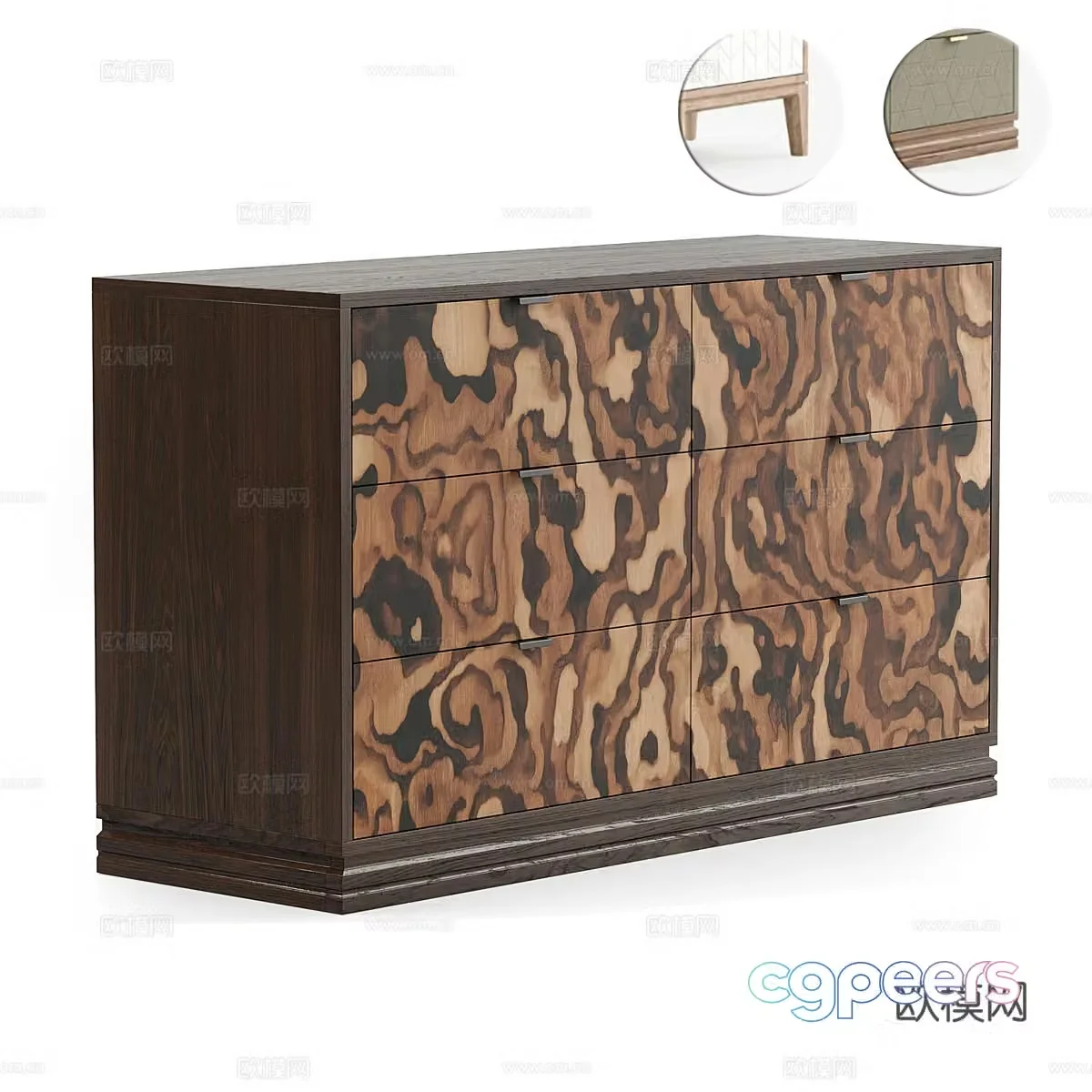 Wabi-sabi entrance cabinet 3d model