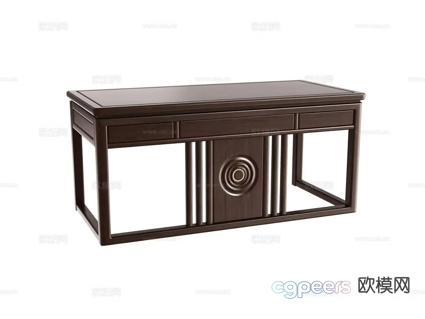 New Chinese style desk desk 3d model