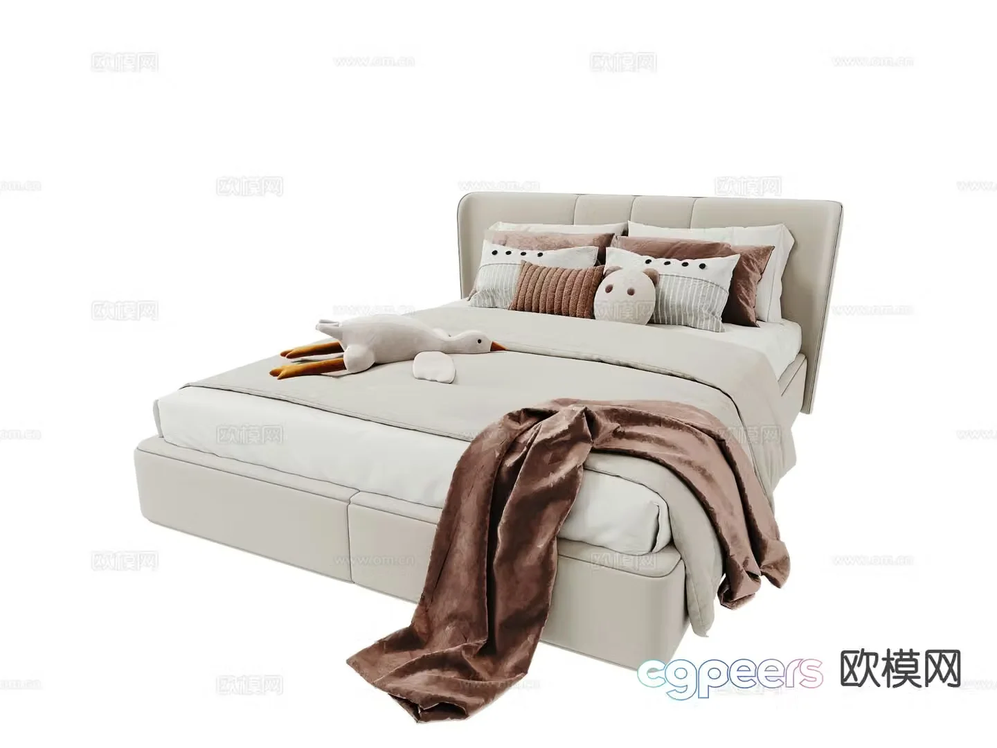 Modern girl bed children’s bed 3d model