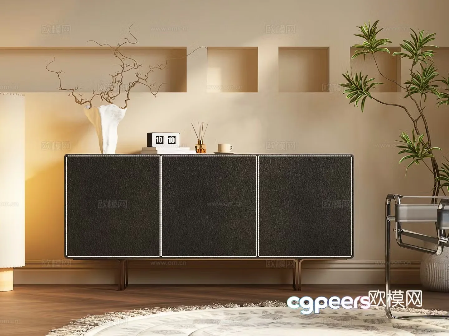 Modern Italian decorative cabinet Modern Italian side cabinet Italian porch cabinet Italian porch cabinet 3D model