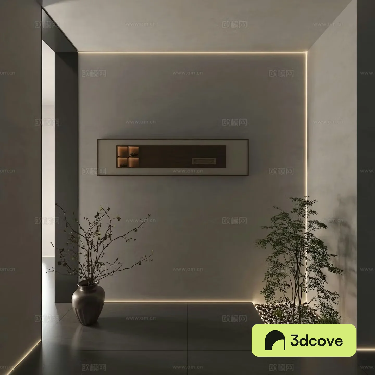 New Chinese style entrance aisle entrance wall