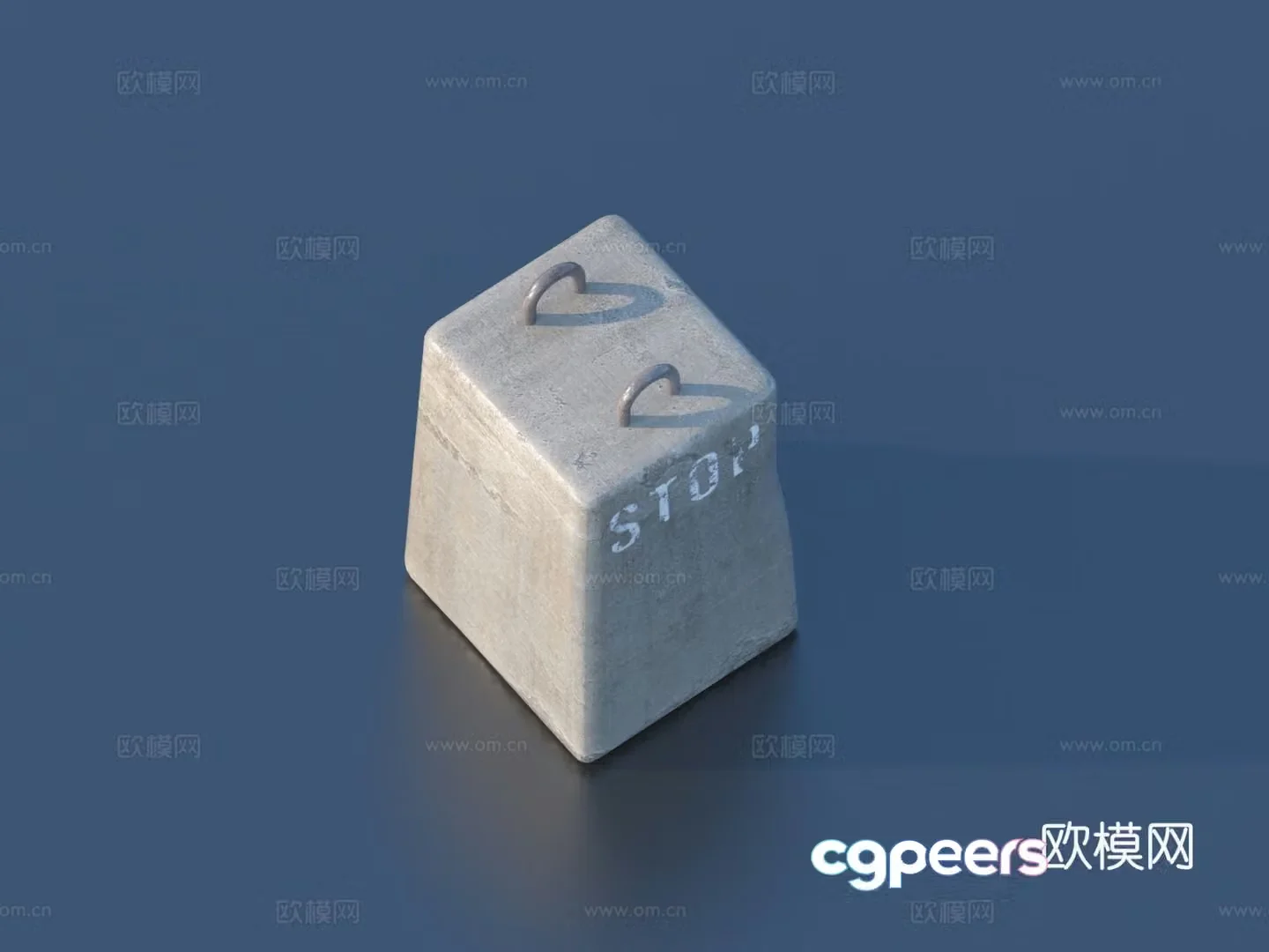 Stone pier Concrete 3d model