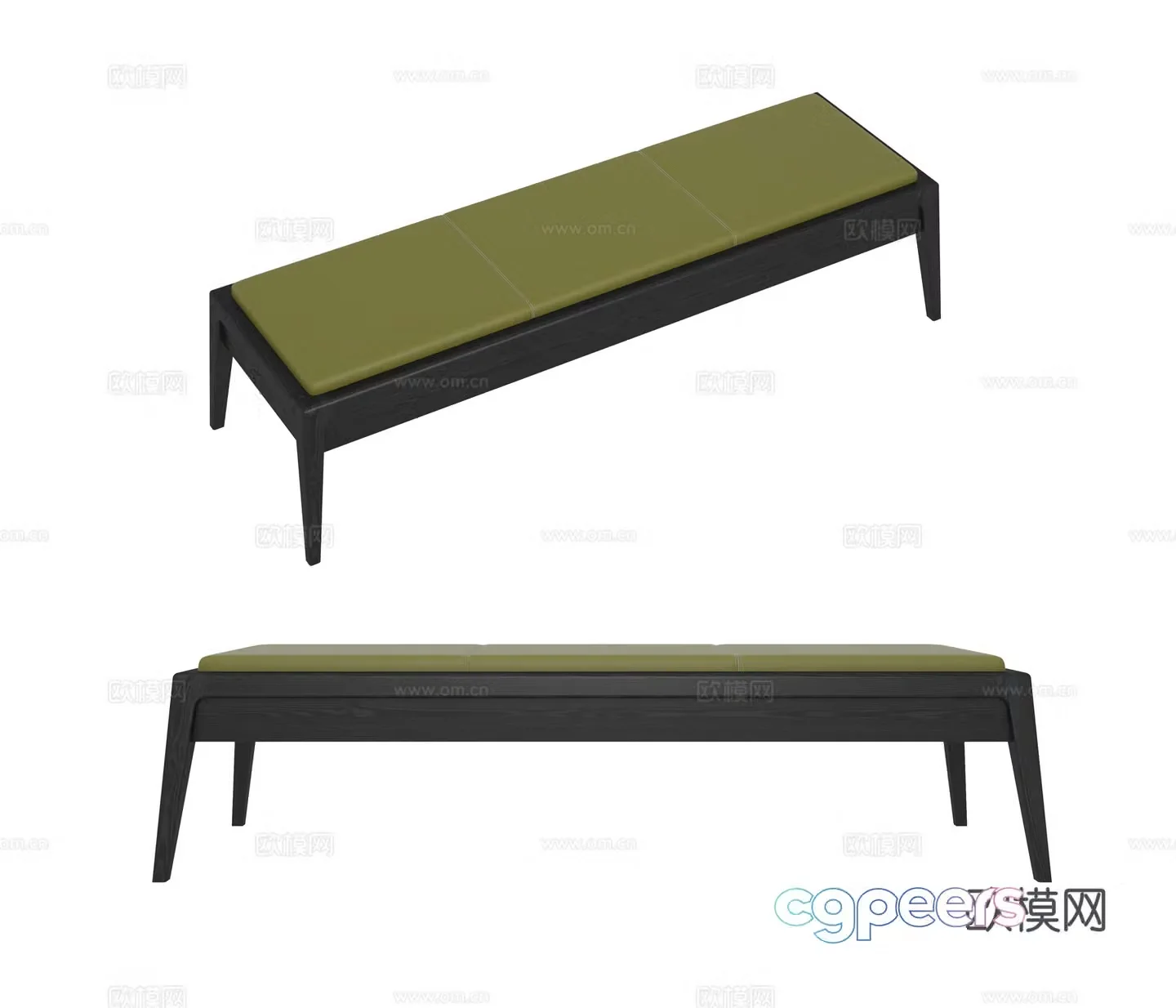 Modern bed stool 3d model