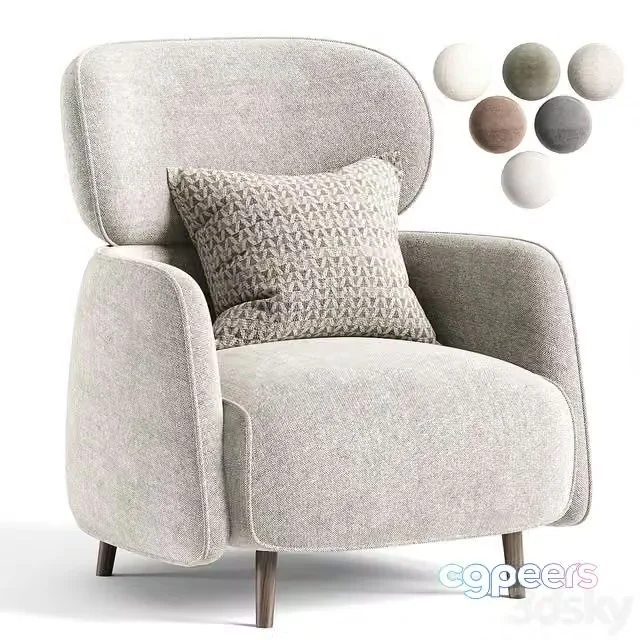 3ds Max Free – LUNA Armchair skdesign