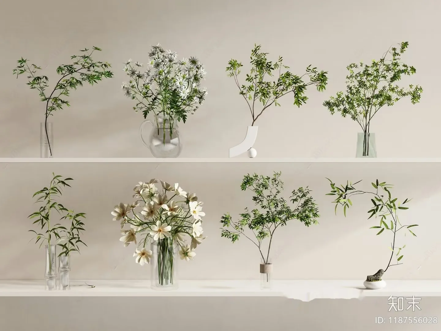 Modern Flower Arrangement 3D Model – 12410 – VRAY Render