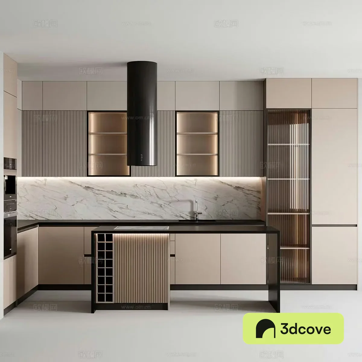 Modern island kitchen
