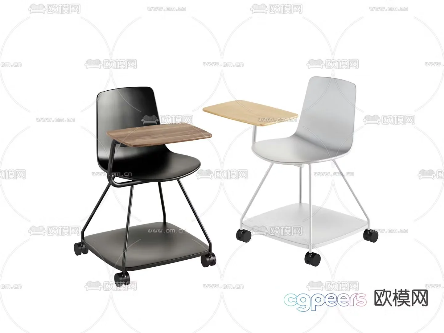 Modern seat training chair office chair 3d model