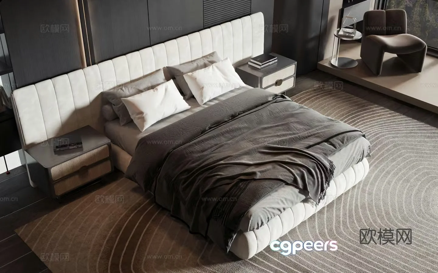 Modern style product bed 3d model