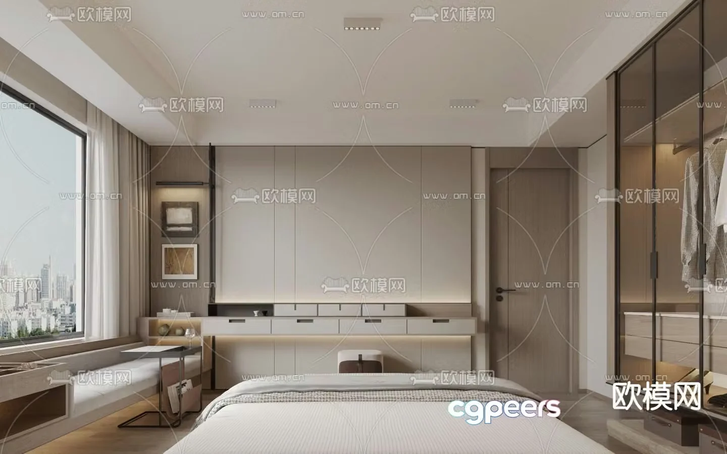 Modern bedroom Master bedroom Master room 3d model