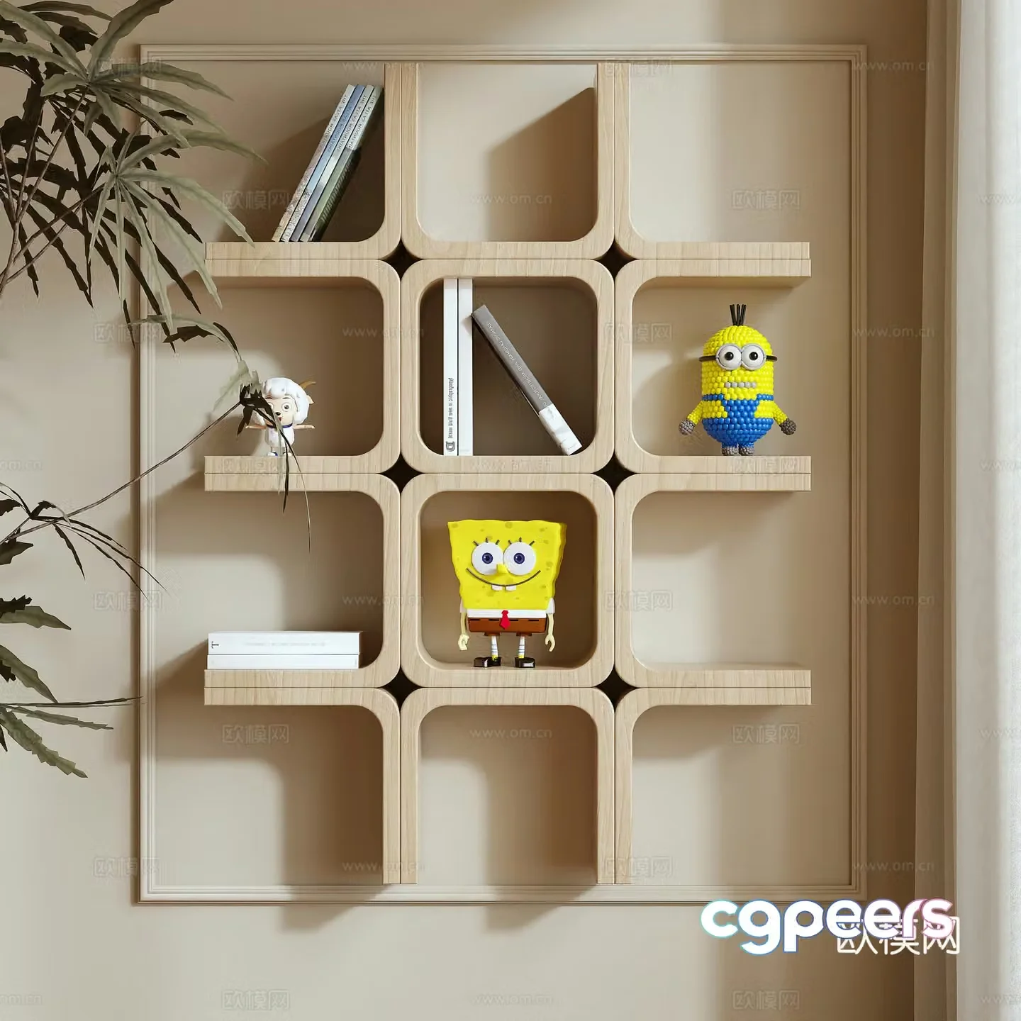 Log wind shelf 3D model