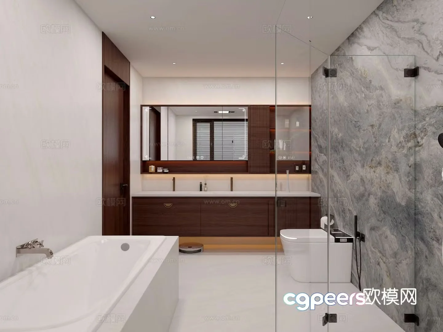 New Chinese style bathroom bathroom 3d model