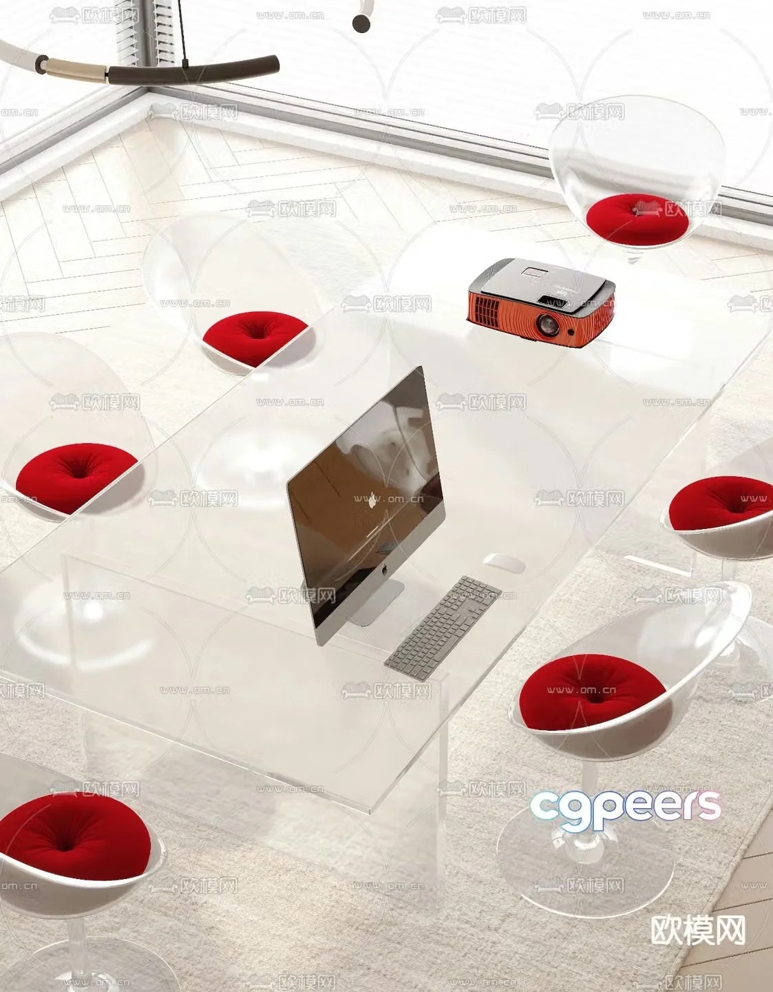 Modern conference table conference table 3d model