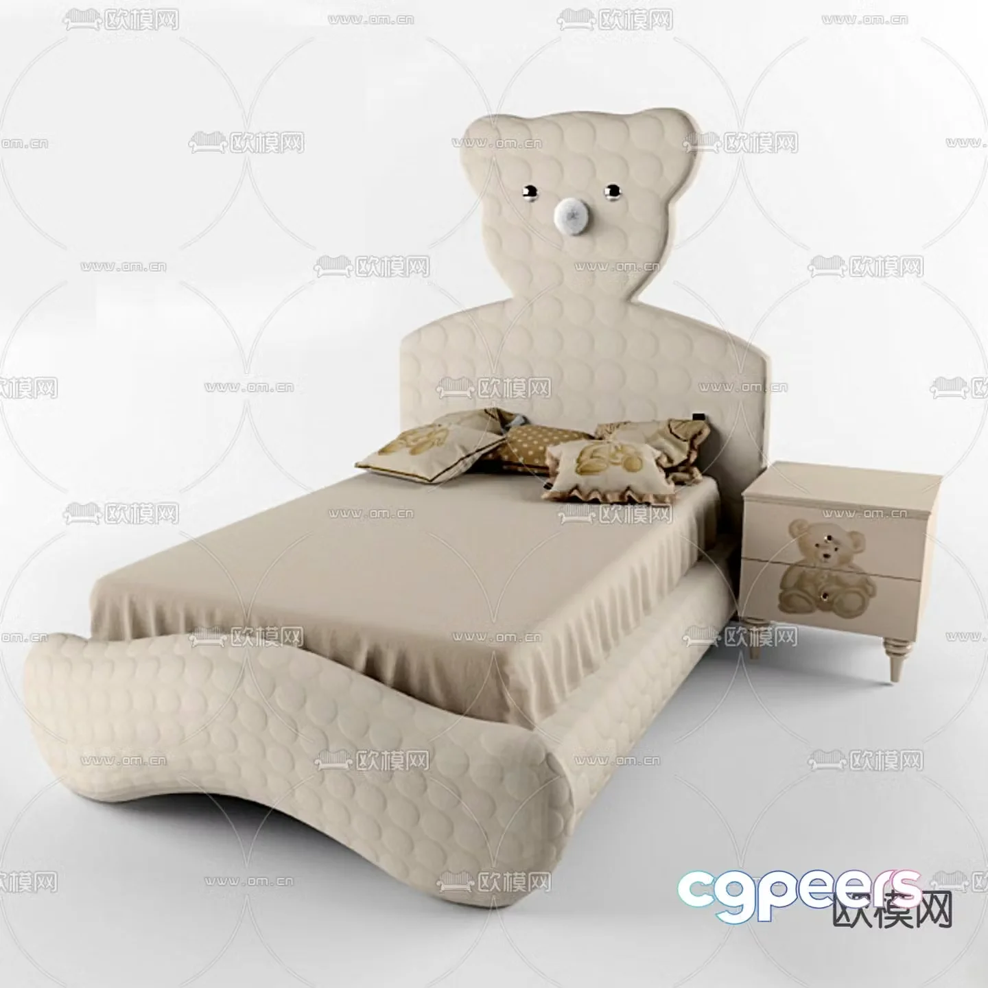 Modern children’s bed 3d model