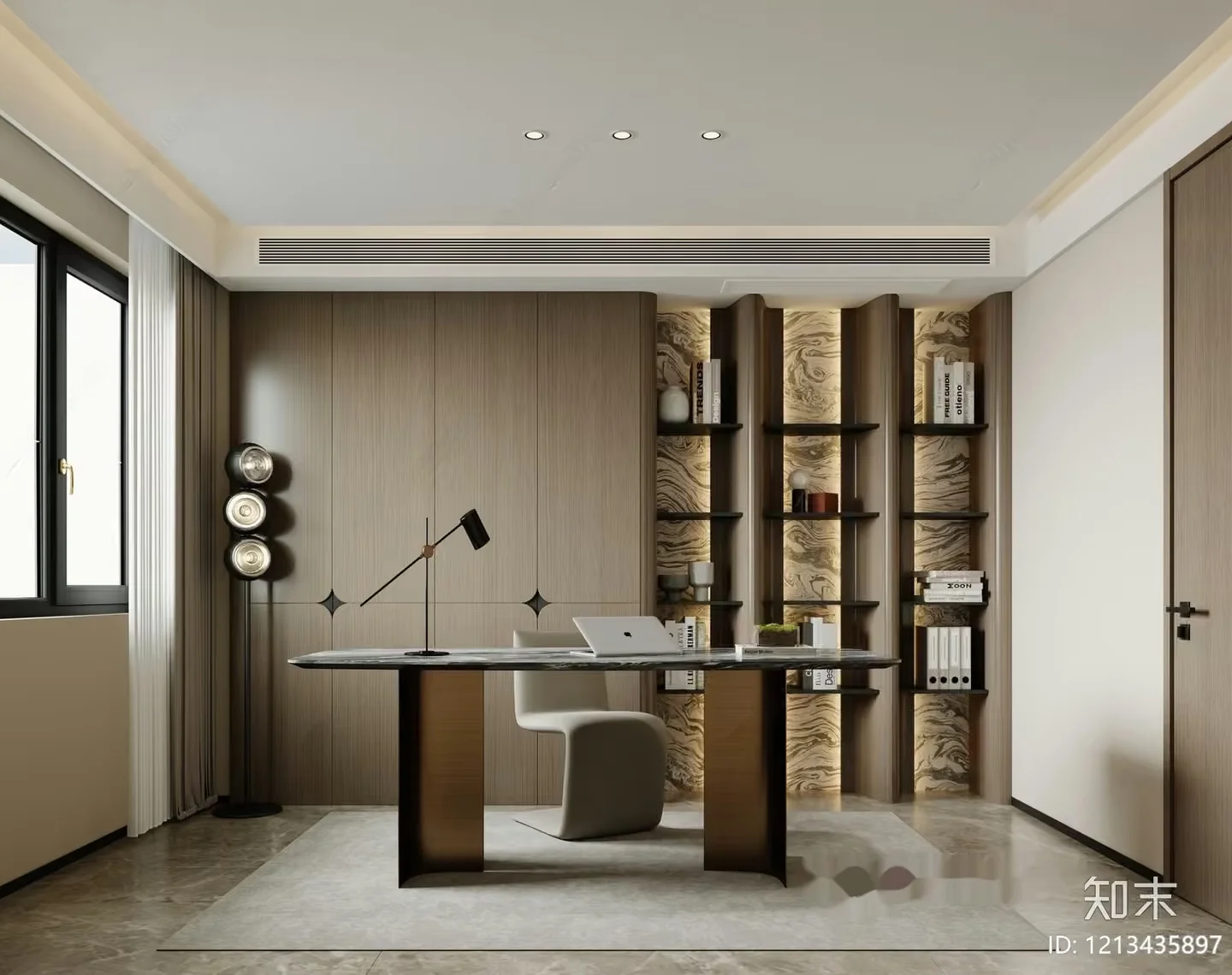 Modern Home Office 3D Model – 7172 – VRAY Render