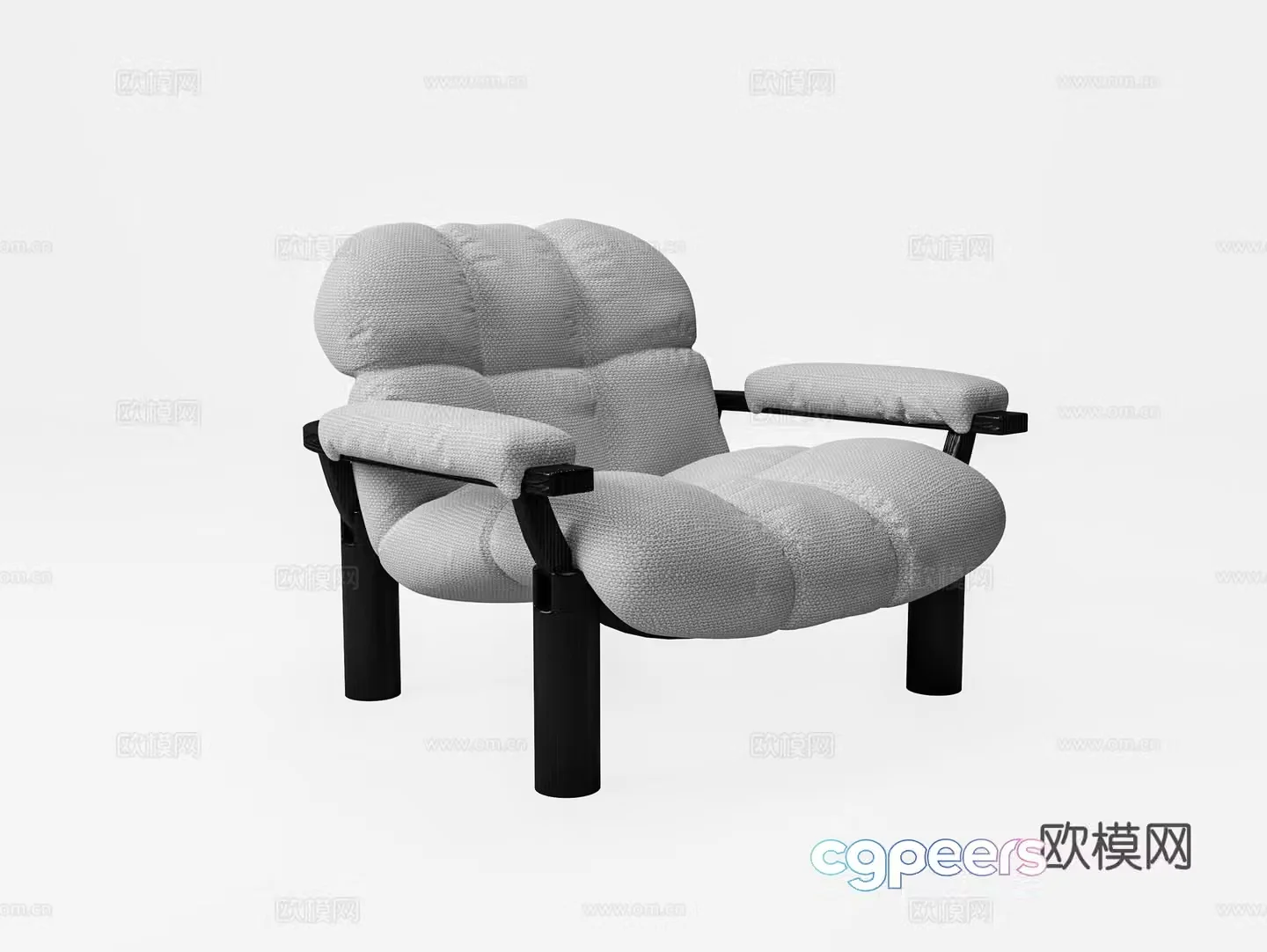 Modern single sofa 3d model