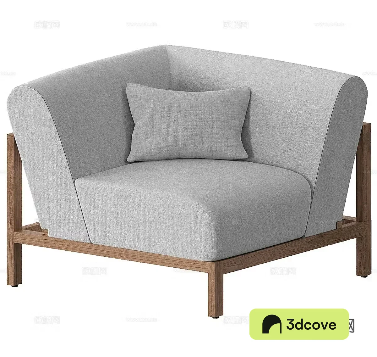 Simple single sofa Fabric casual chair Fabric single chair Art single chair