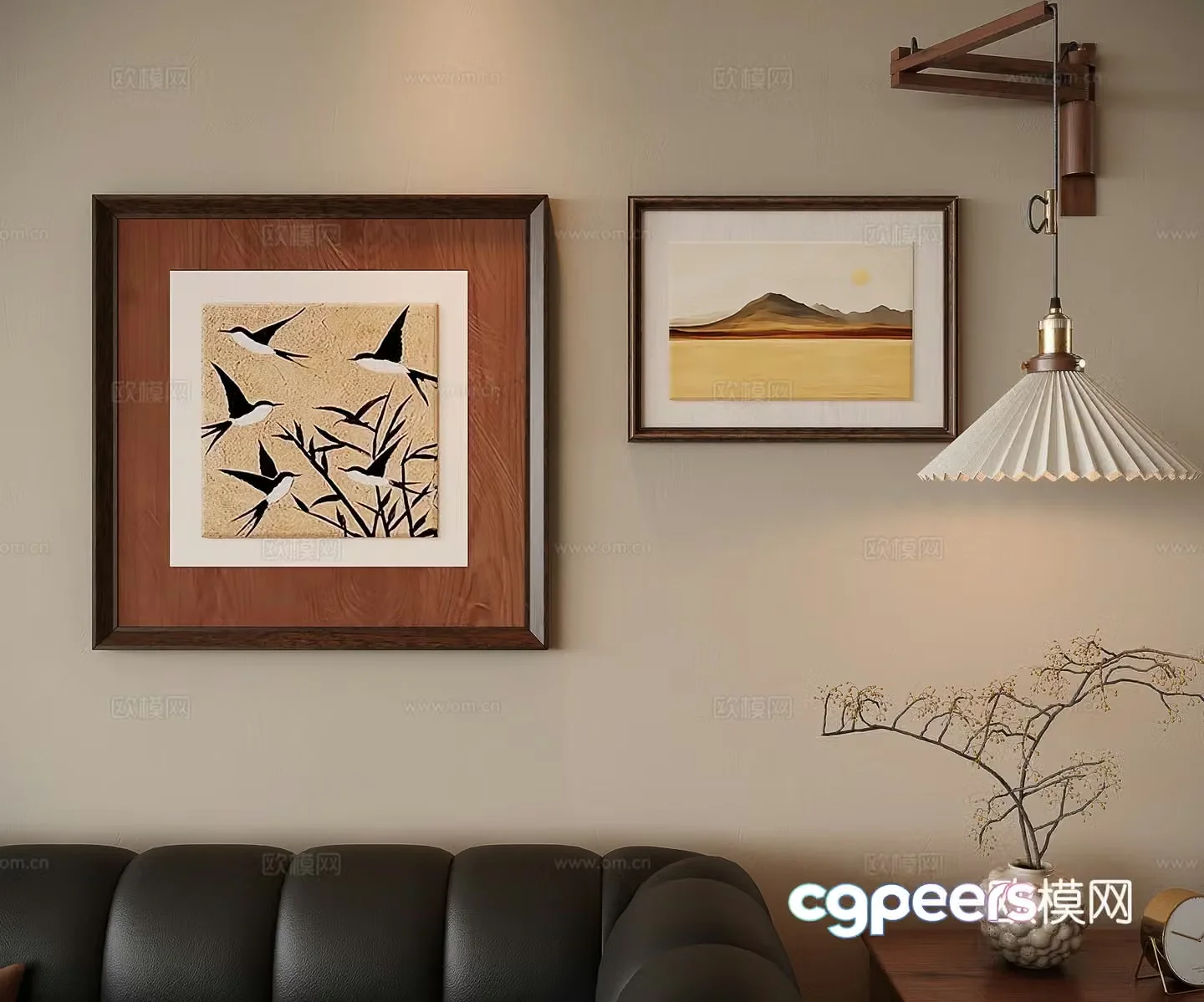 3D model of medieval style decoration hanging painting