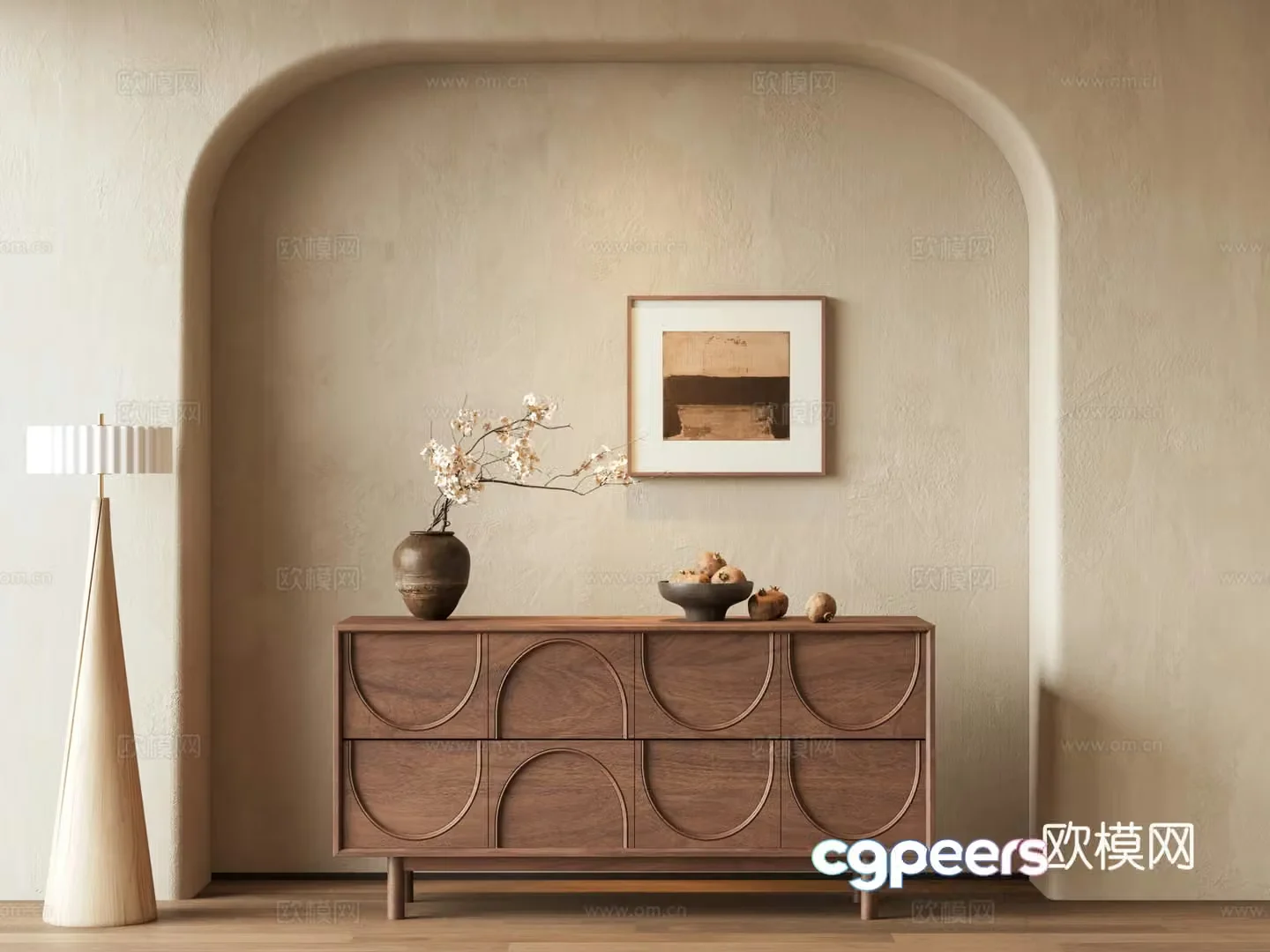 3D model of medieval entrance cabinet