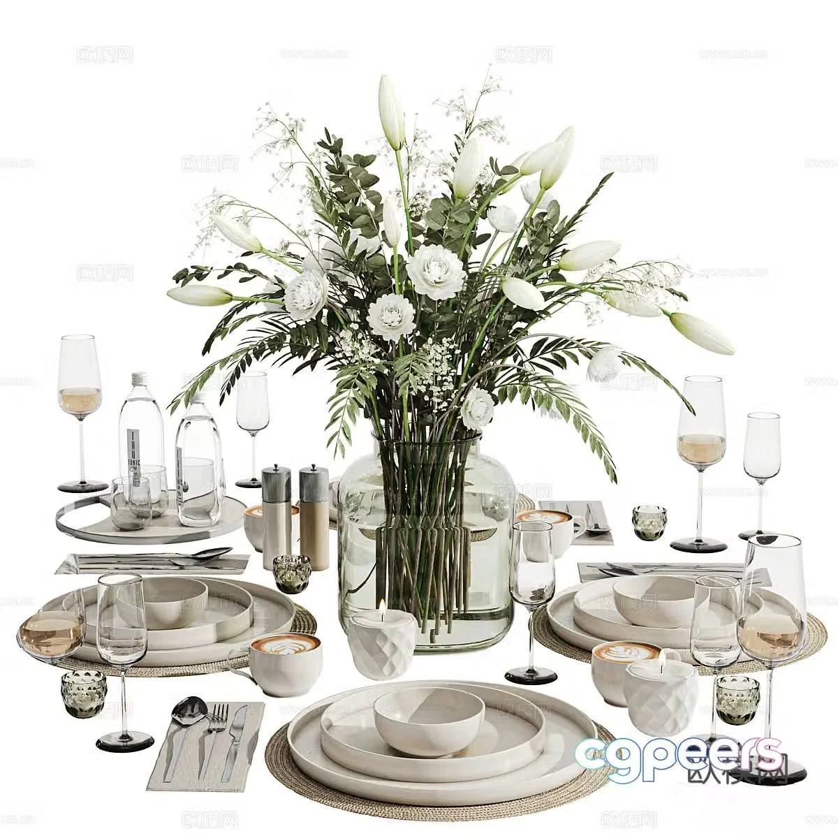 New Chinese tableware 3d model