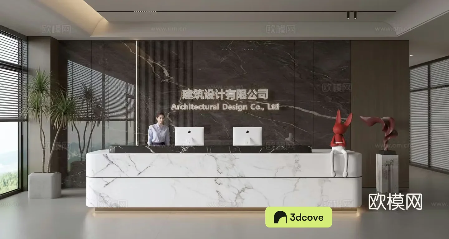 Modern company front desk reception area bar reception desk service desk company front desk background