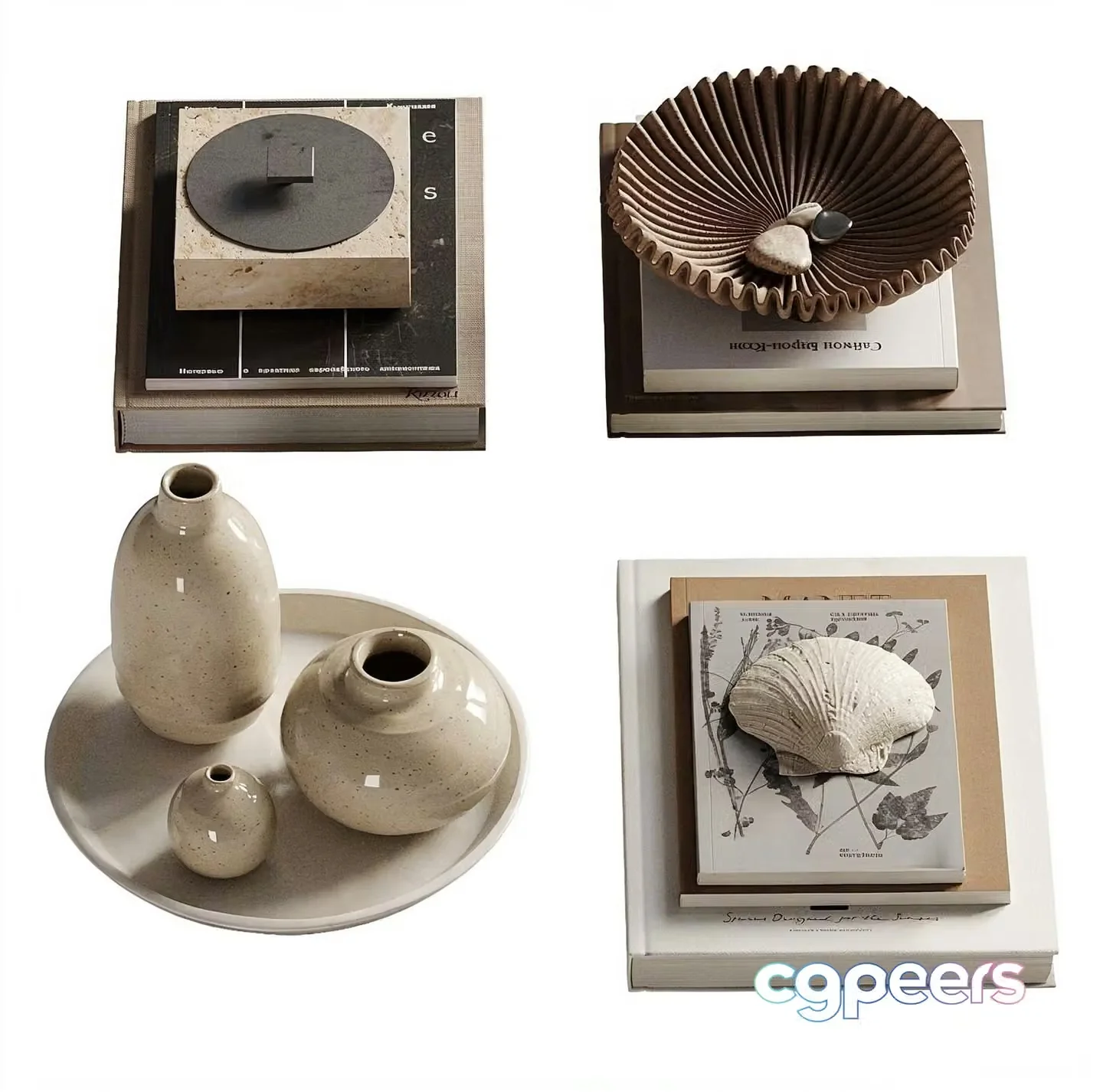 Neutral Home Decor 3D Model – 1381 – VRAY Render