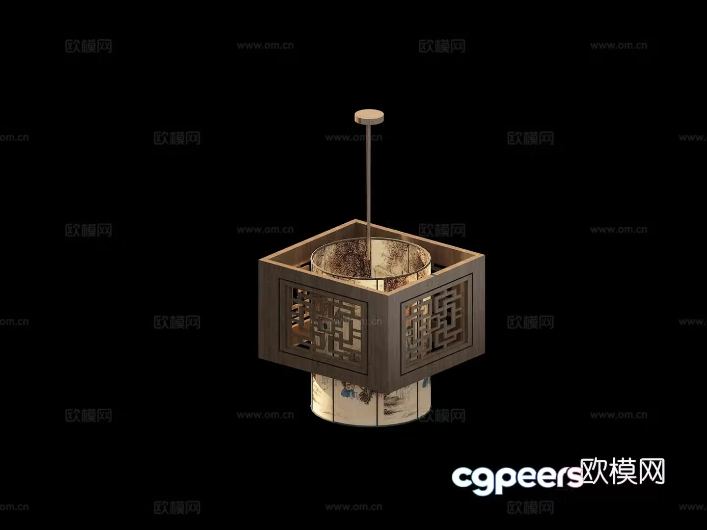 Chinese chandelier 3d model