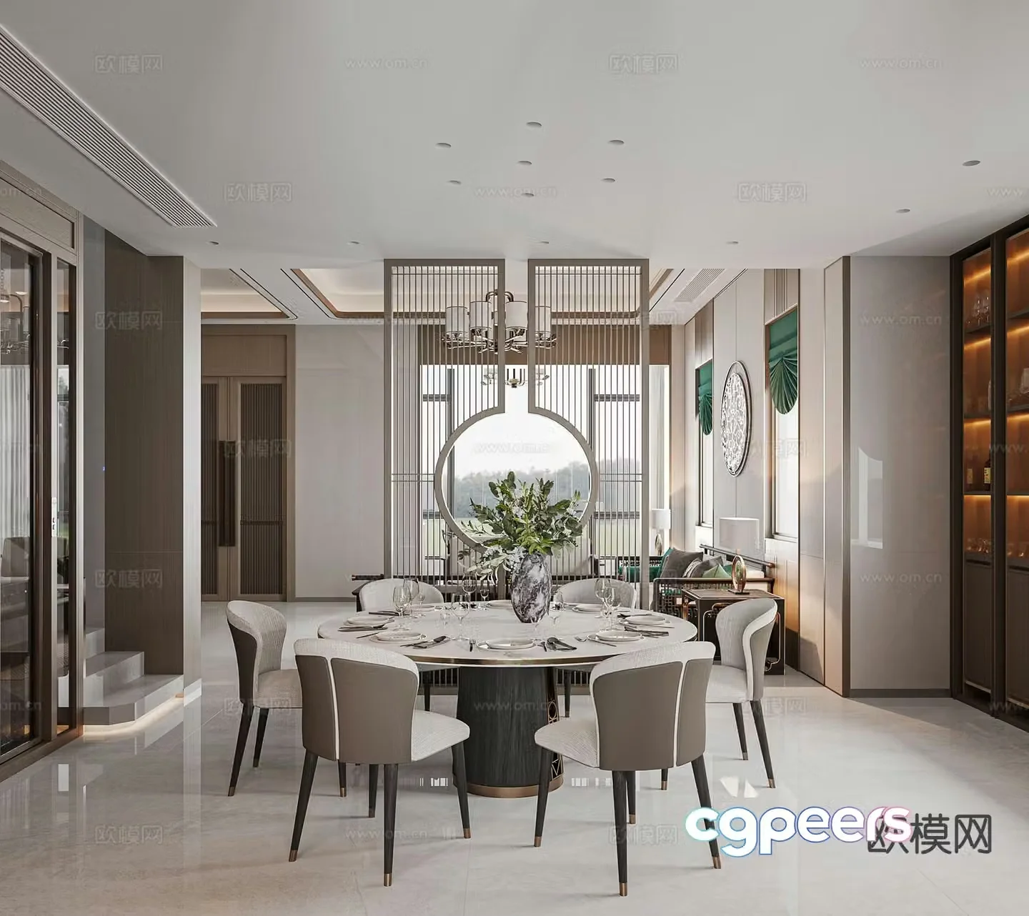New Chinese restaurant 3d model