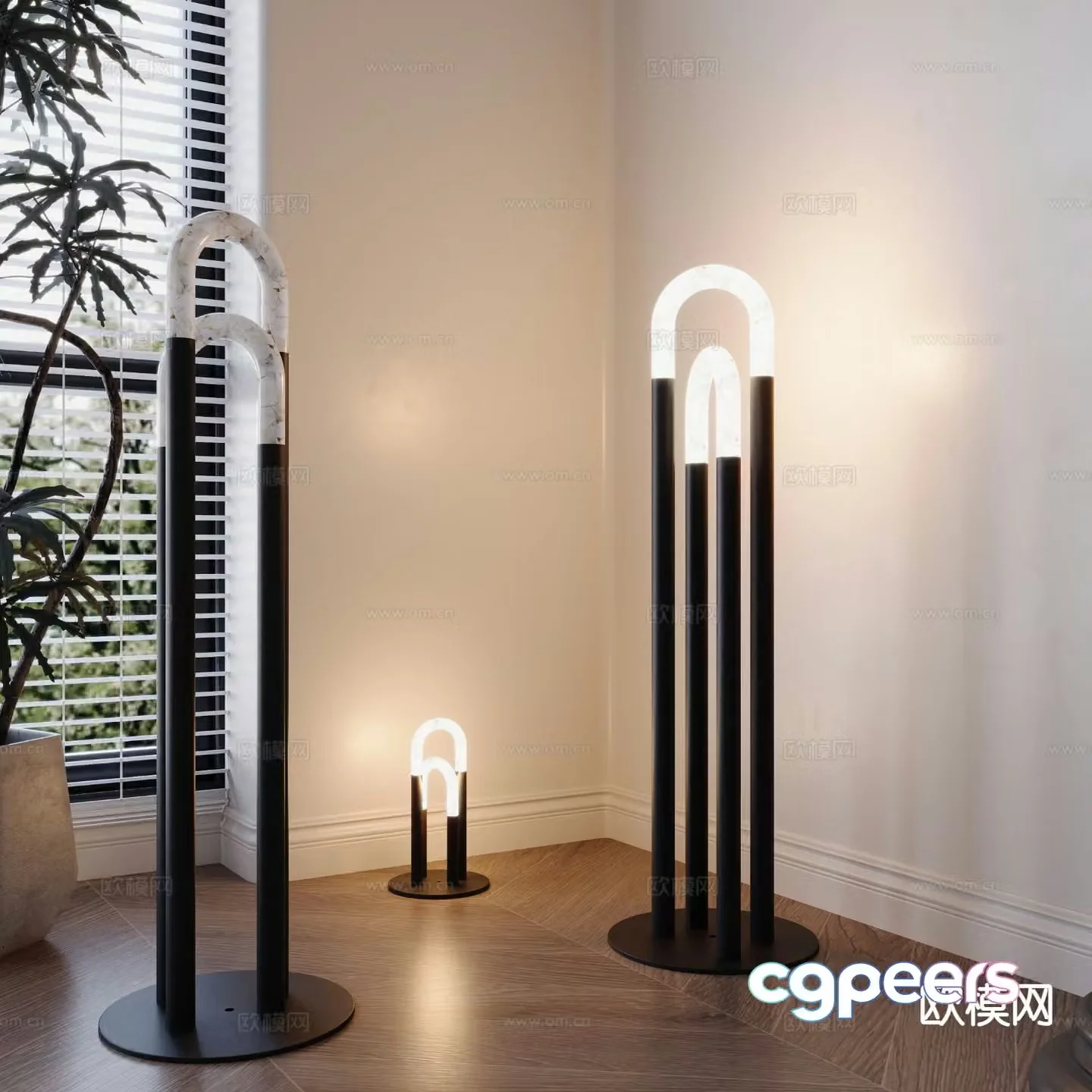 Art floor lamp 3d model