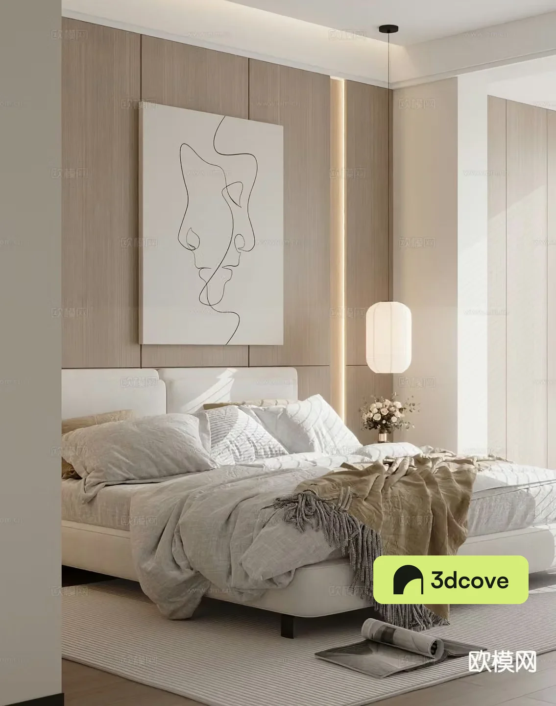 Modern double bed