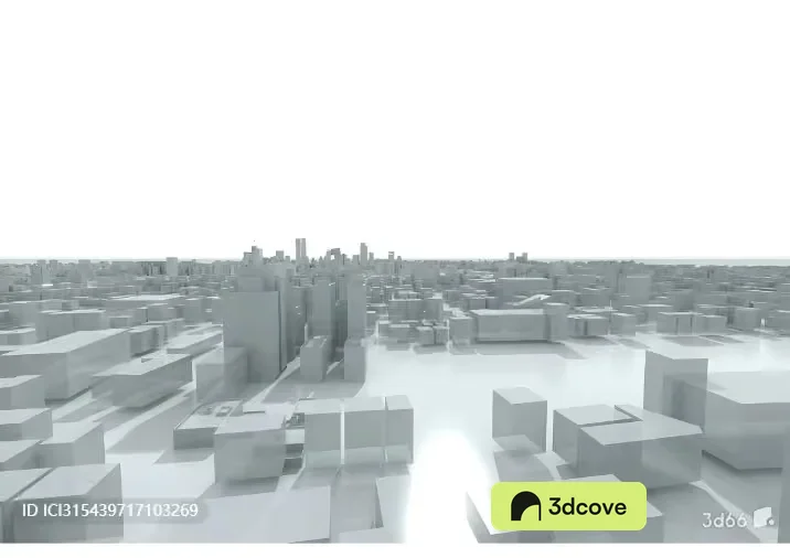 White 3D Cityscape