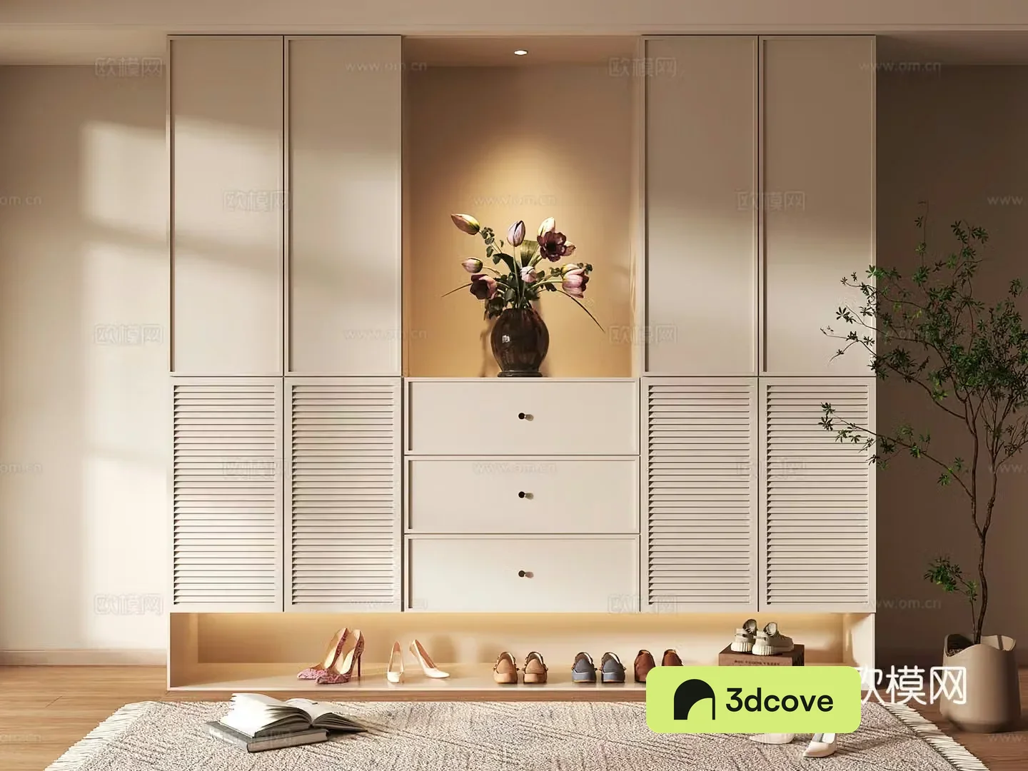 Shoe cabinet design shoe cabinet partition shoe cabinet porch shoe cabinet rendering