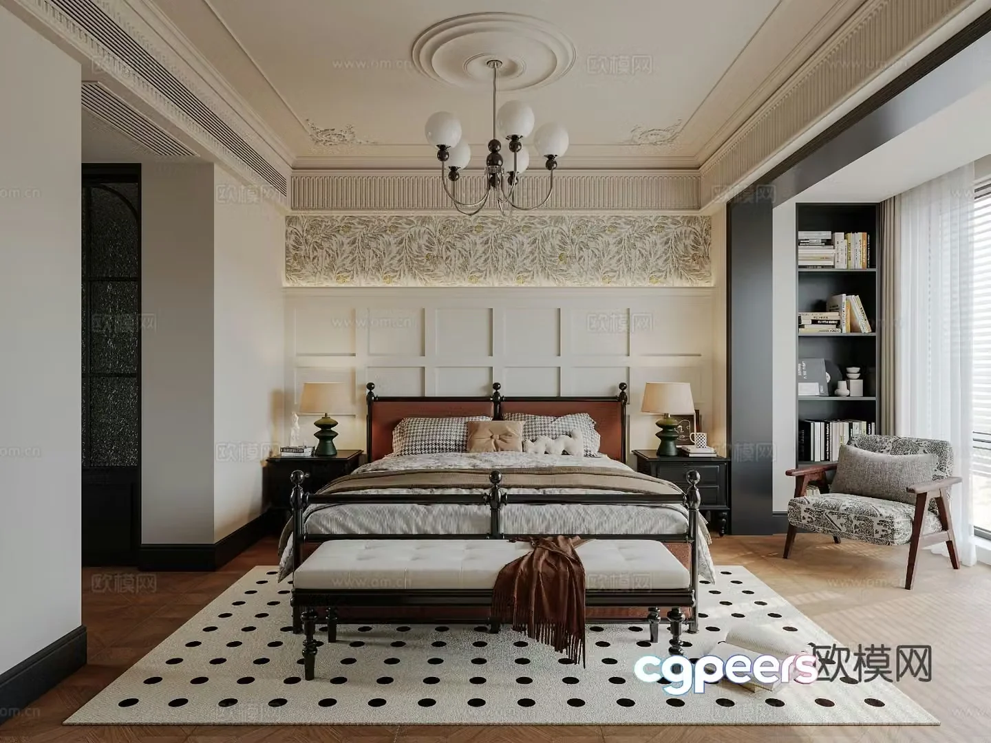 American master bedroom master bedroom 3d model