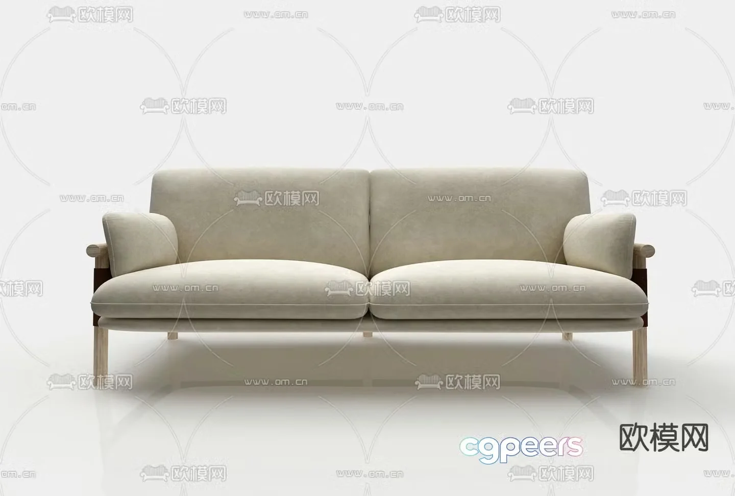 Modern double sofa 3d model