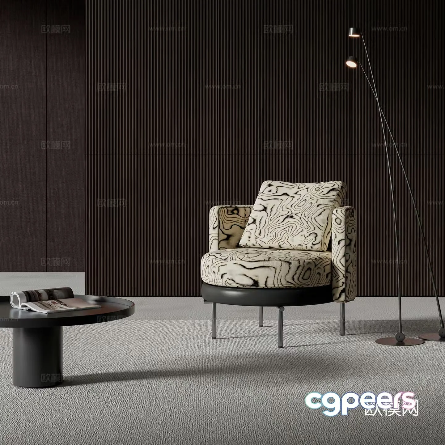 Modern leisure chair 3d model