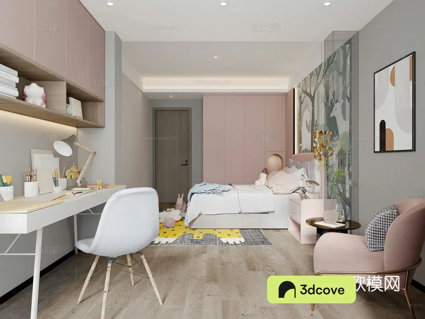 Modern children’s room girl’s room