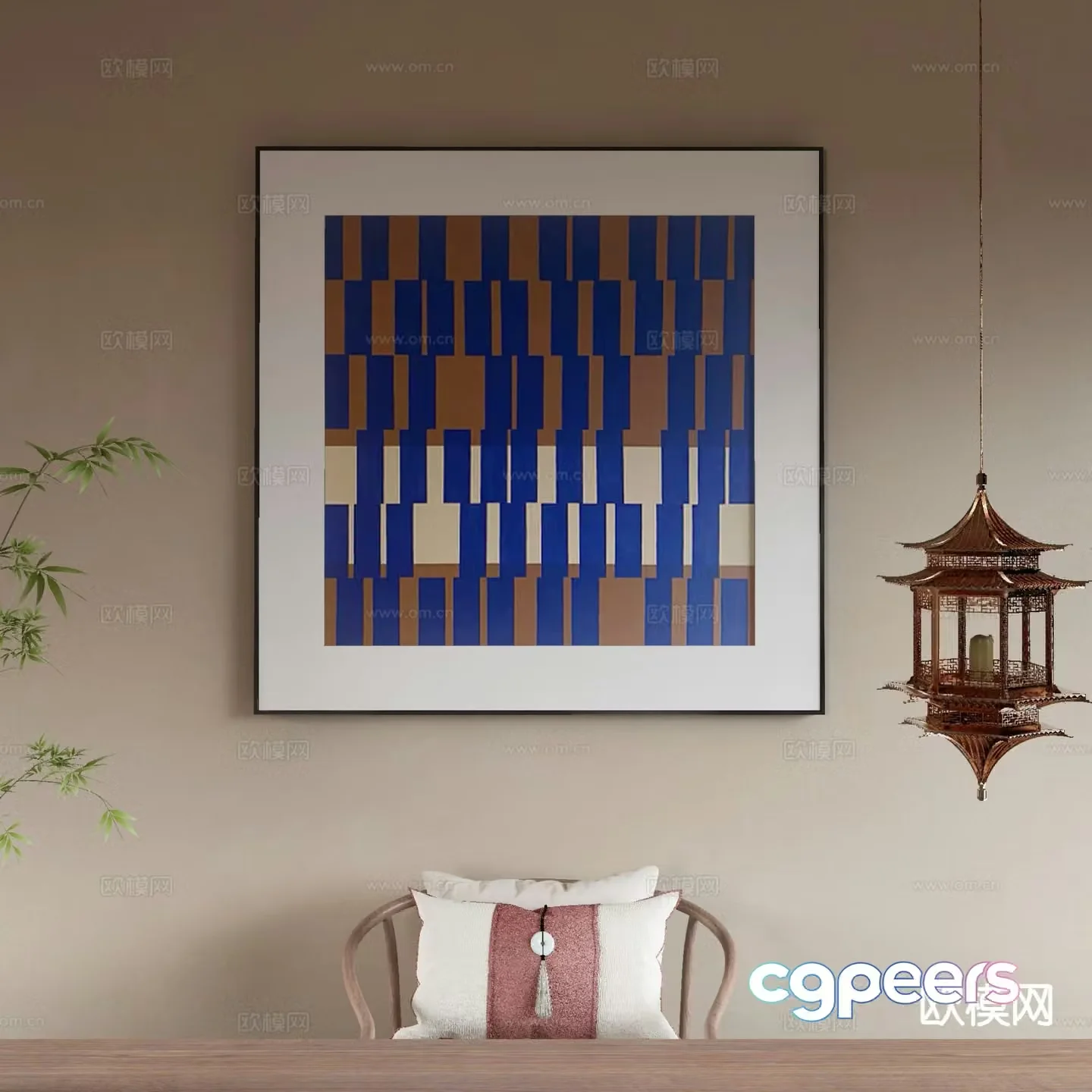 Decorative painting art painting hanging painting 3d model