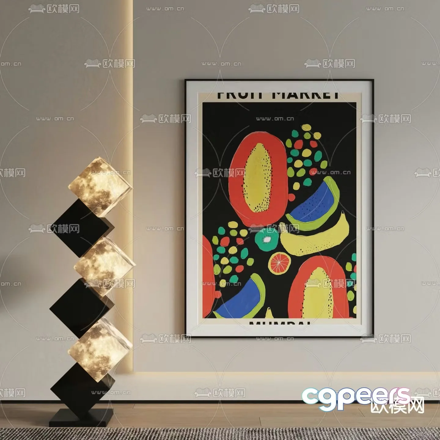 Abstract painting Art painting Decorative painting 3d model