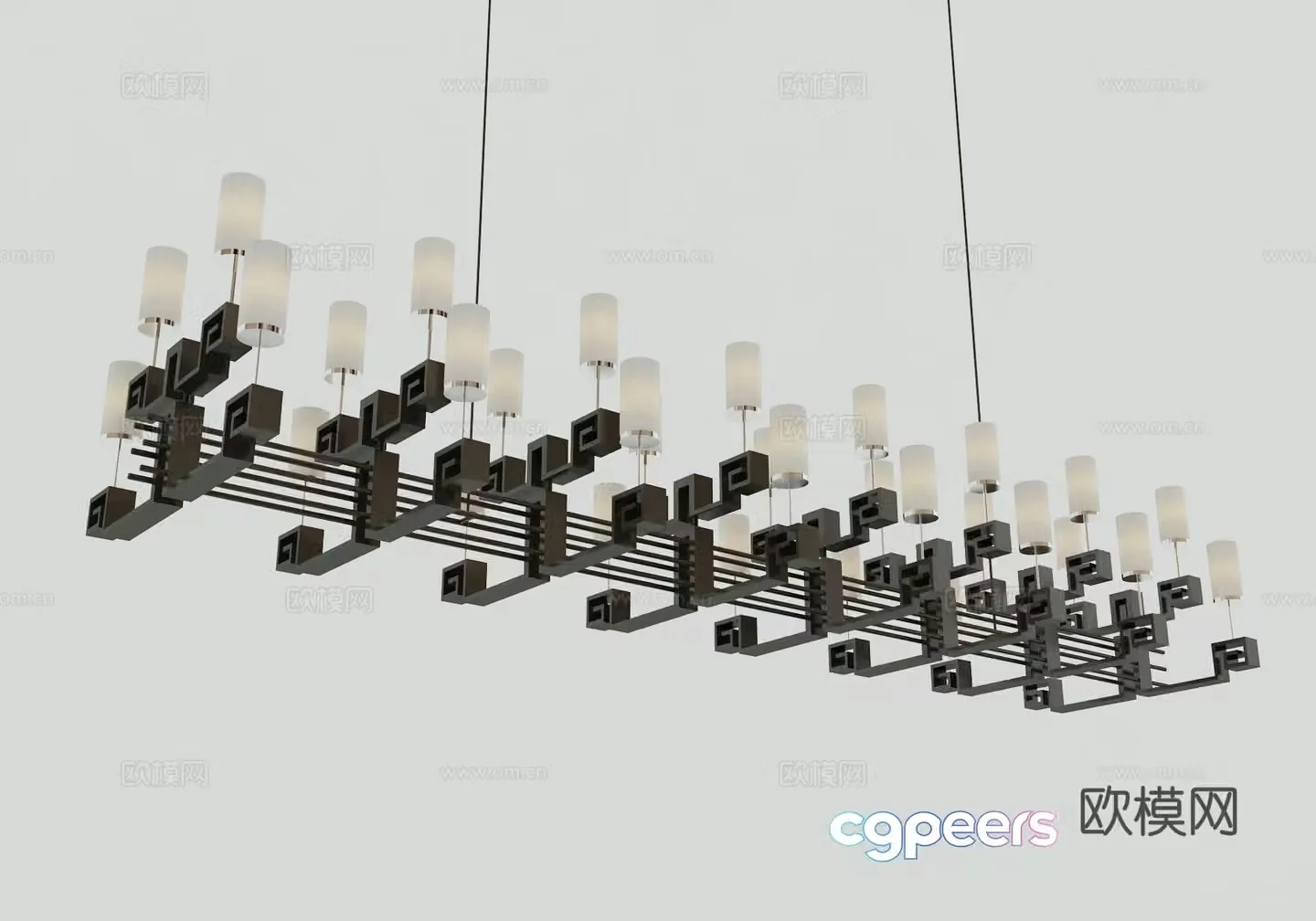 Modern chandelier 3d model