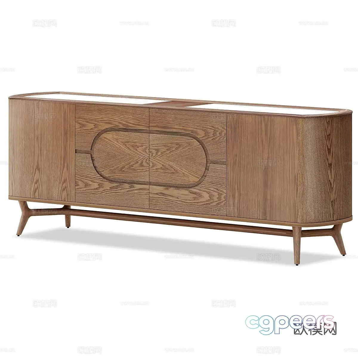 Log TV cabinet 3d model