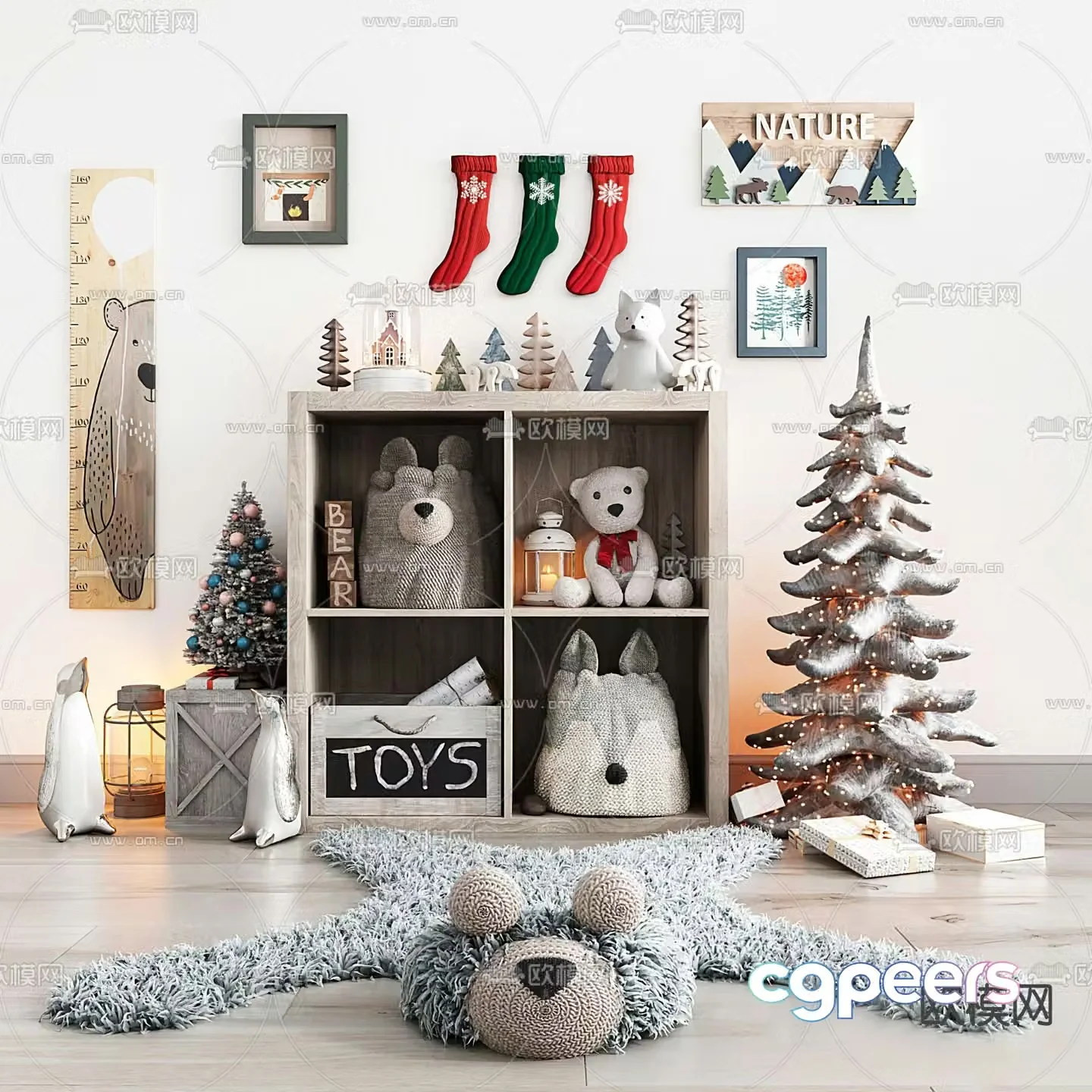 Modern children’s Christmas plush toy 3d model
