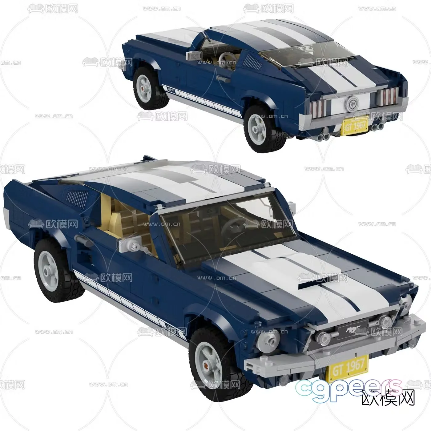 Modern Ford car toy 3d model