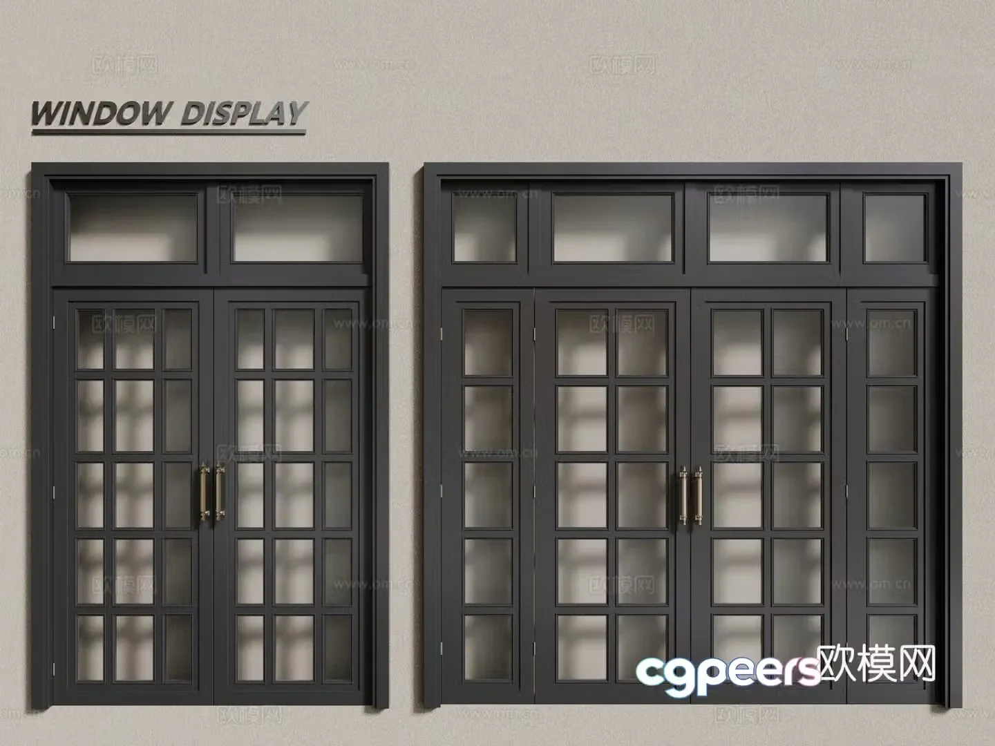 Aluminum alloy windows casement windows floor-to-ceiling windows 3d model