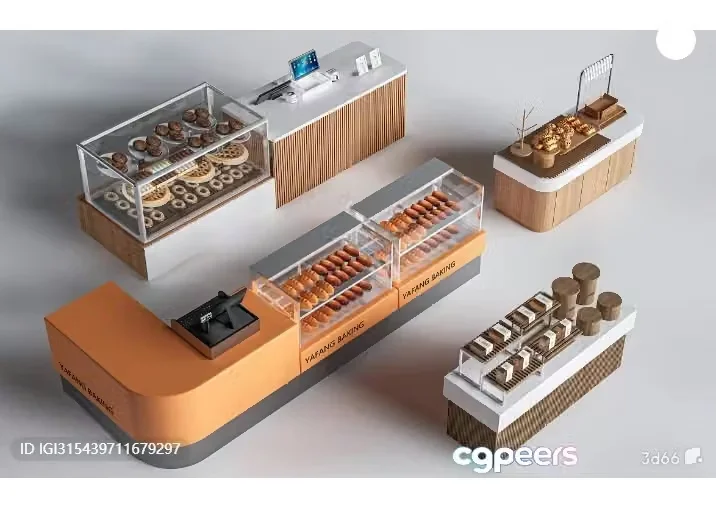Modern Bakery Display Cases 3D Model – 1571 – VRAY Render