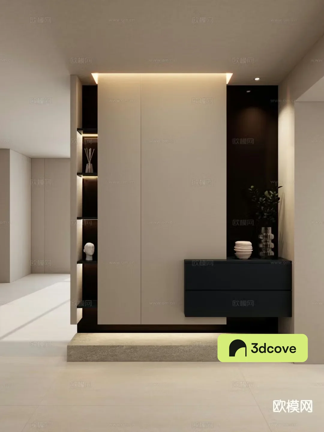 Italian style entrance aisle