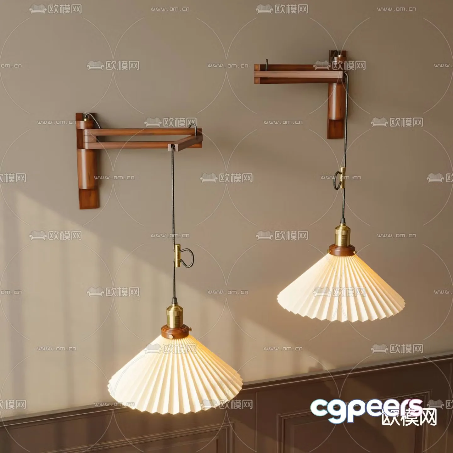 Medieval style wall lamp fishing wall lamp bedside lamp 3d model