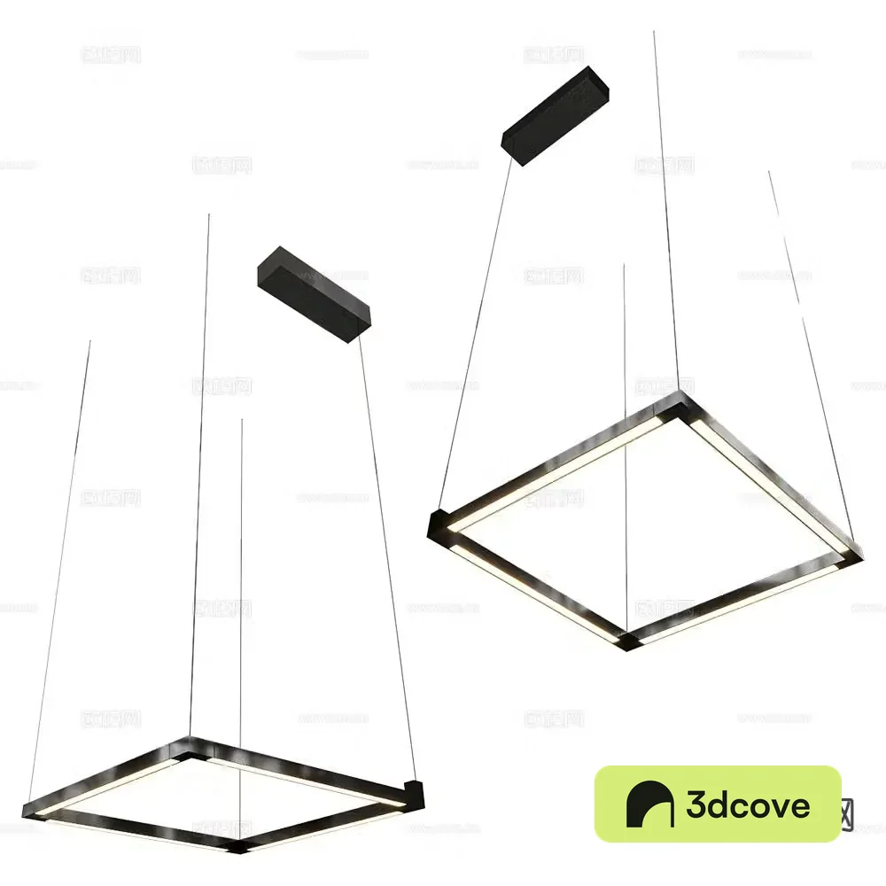 Nemo square frame chandelier