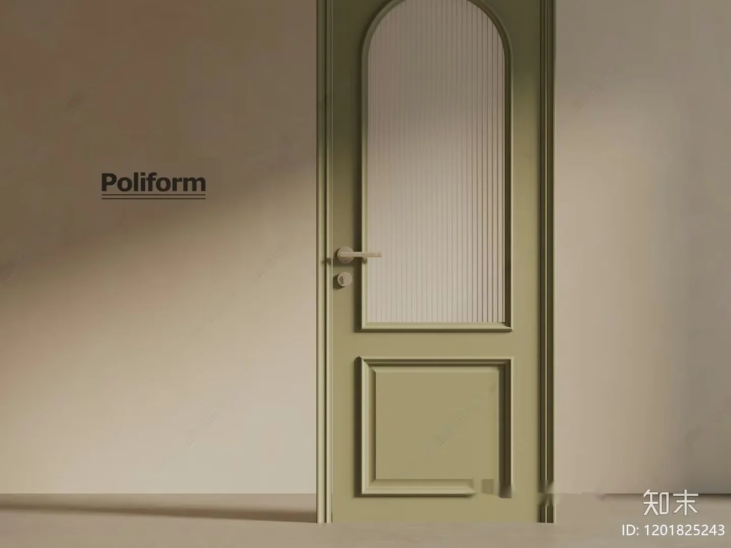 A Door With A Window 3D Model – 18840 – VRAY Render